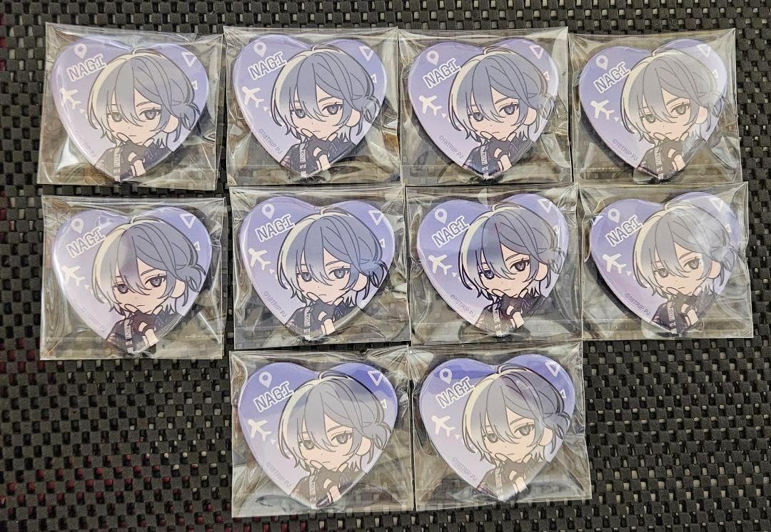 エイトリ 蜂乃屋凪 ハート缶 10個 18TRIP エイトリ 缶バッジ キャラ